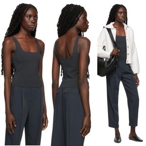 Vince Square Neck Cropped Tank Top